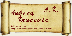 Ankica Krnčević vizit kartica